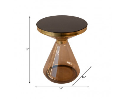 Sagebrook™ Hourglass Side Table - Gold