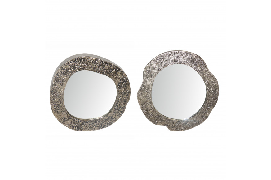 Sagebrook™ 20" Metal Textured Mirrors (Set Of 2) - Silver