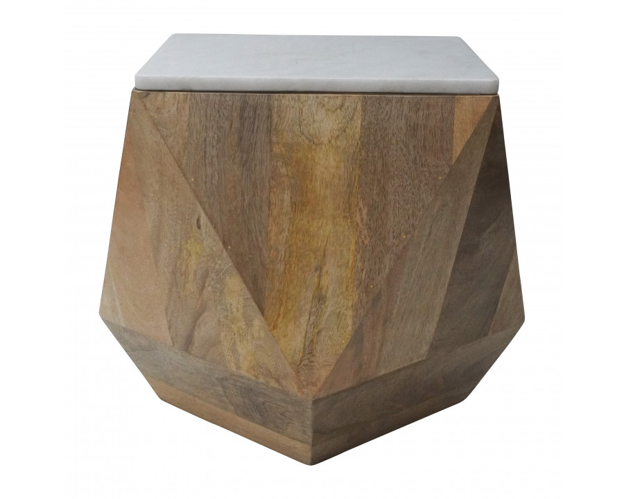 Sagebrook - 17" Wood Diamond Shape Side Table in Natural