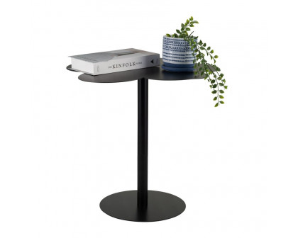 Sagebrook Clover Shaped Side Table - Black