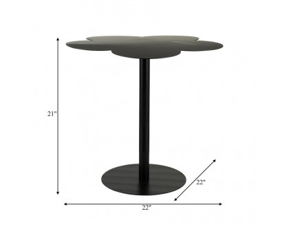 Sagebrook Clover Shaped Side Table - Black