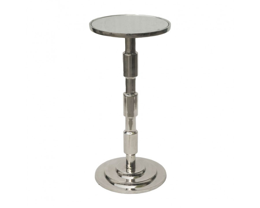 Sagebrook - Metal Side Table With Mirror Top in Silver