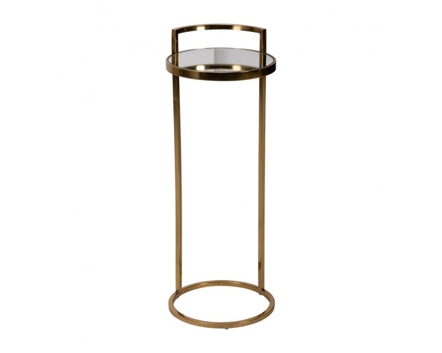 Sagebrook - Metal Drink Table With Mirror Top in Gold