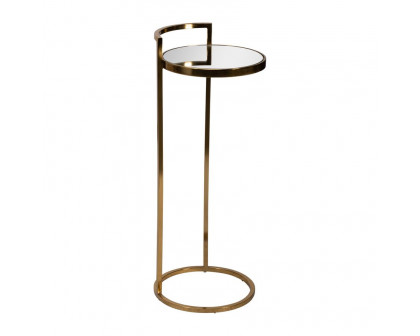 Sagebrook™ Metal Drink Table With Mirror Top - Gold