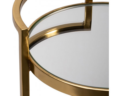 Sagebrook™ Metal Drink Table With Mirror Top - Gold