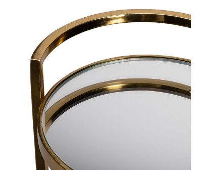 Sagebrook™ Metal Drink Table With Mirror Top - Gold