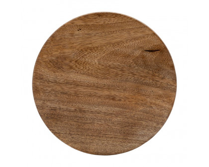 Sagebrook 8/10" Wood Round Risers (Set Of 2) - Natural