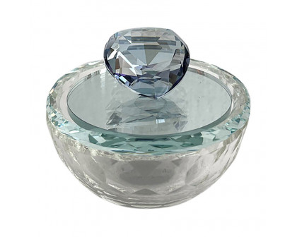 Sagebrook 4" Glass Trinket Box With Heart