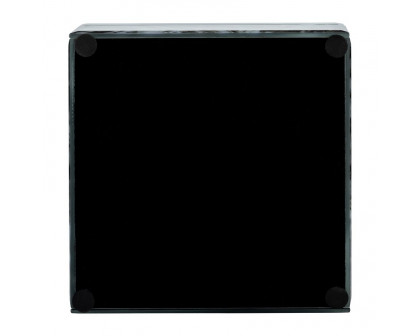 Sagebrook - 6"x5" Glass Jewelry Box Quartz Top in Black