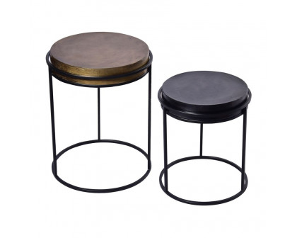 Sagebrook Metal Nested Round Side Table Set