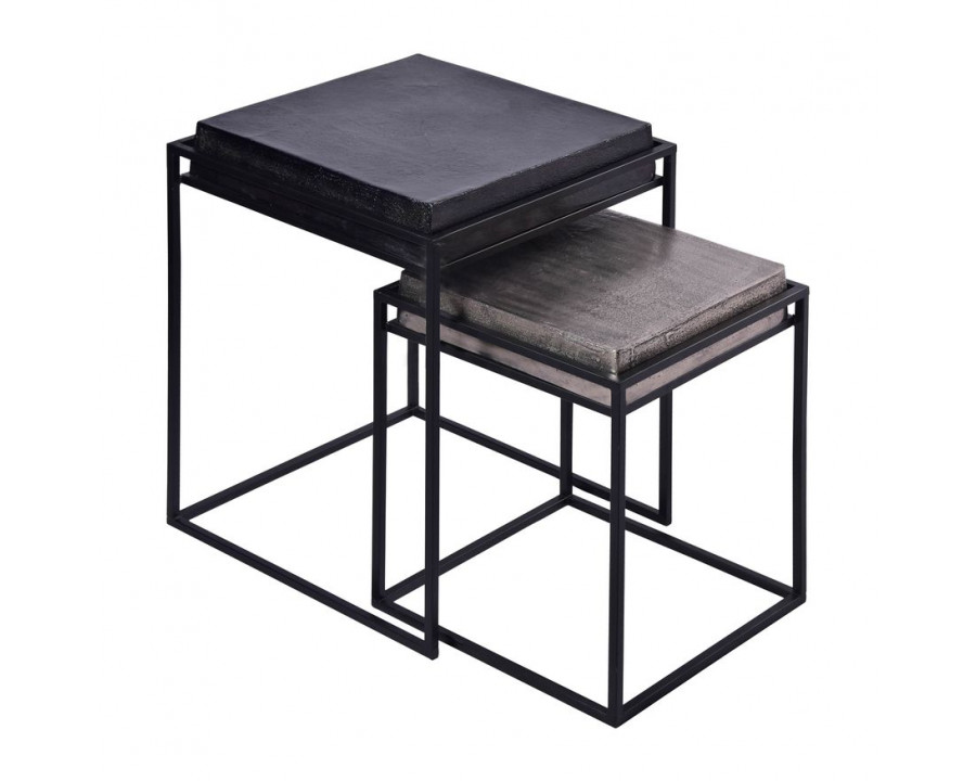 Sagebrook Metal Nested Square Side Table Set - Multi-Color