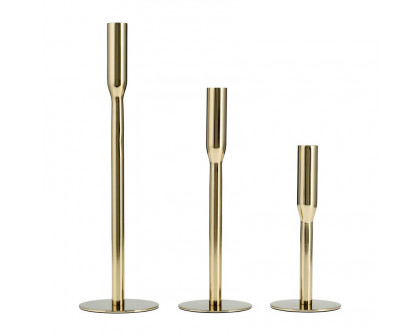 Sagebrook 8" Metal Taper Candle Holder - Gold