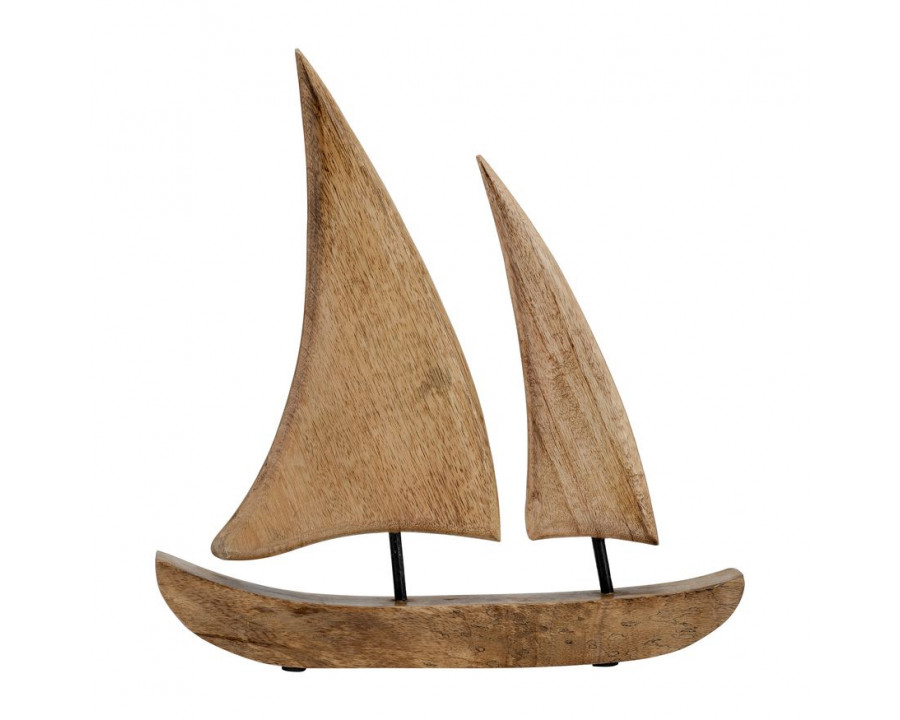 Sagebrook 11"x12" Wood Sailboat