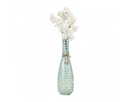 Sagebrook 16" Glass Mosaic Vase - Blue