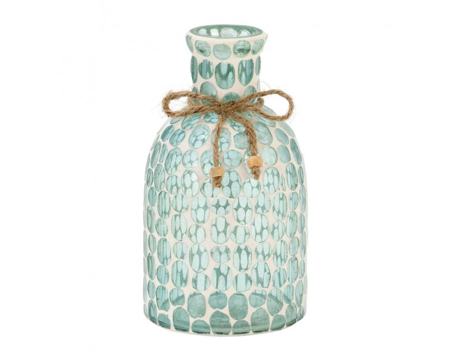 Sagebrook 5" Glass Mosaic Vase