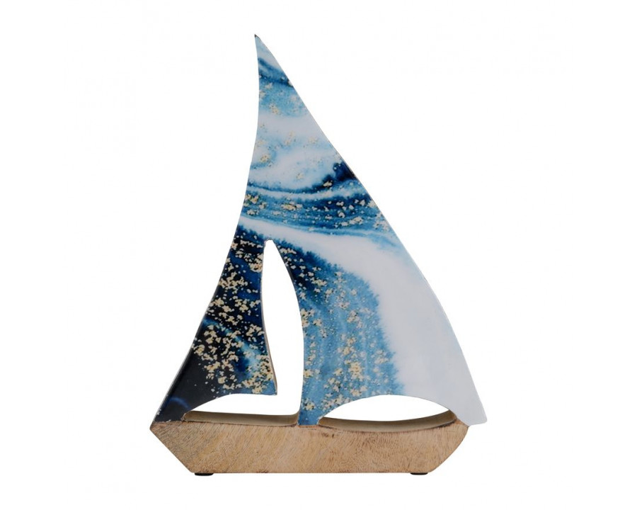 Sagebrook 9"x12" Wood Sailboat