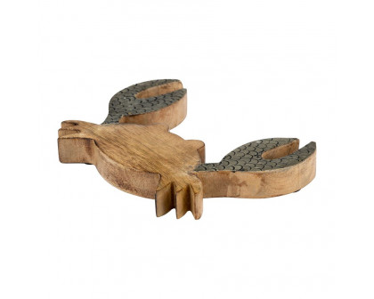 Sagebrook - 8" Wood Crab Decor in Brown