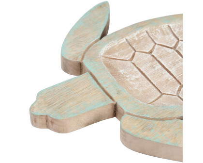 Sagebrook 10"/14" Wood Tortoise (Set Of 2) - Multi