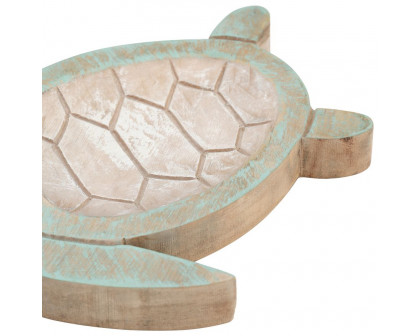 Sagebrook 10"/14" Wood Tortoise (Set Of 2) - Multi