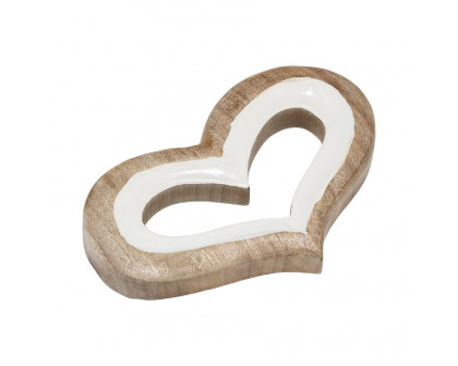 Sagebrook 10" Wood Heart Decor