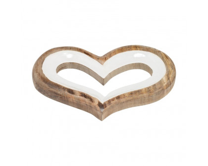 Sagebrook 10" Wood Heart Decor