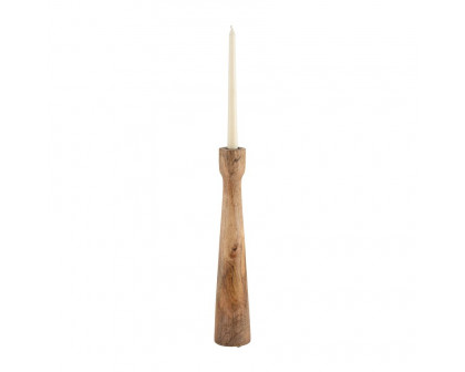 Sagebrook 16" Wood Candle Holder - Brown