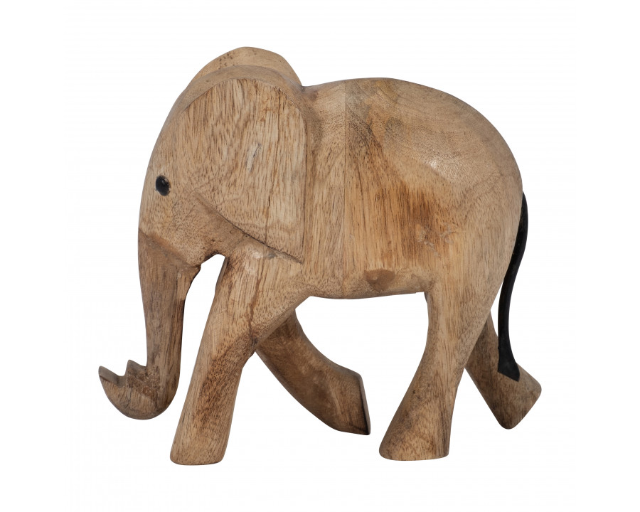 Sagebrook - 7" Wood Elephant Decor in Brown