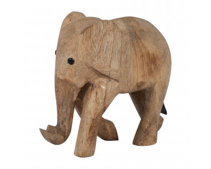 Sagebrook - 7" Wood Elephant Decor in Brown