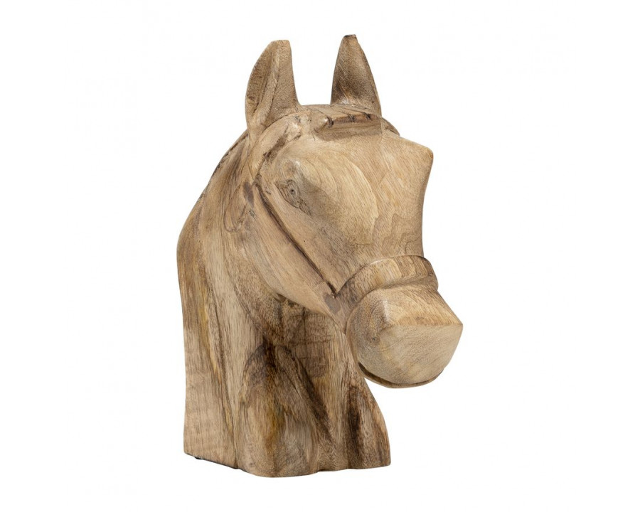 Sagebrook - 10" Wood Horse Head Decor in Brown