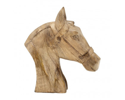 Sagebrook - 10" Wood Horse Head Decor in Brown