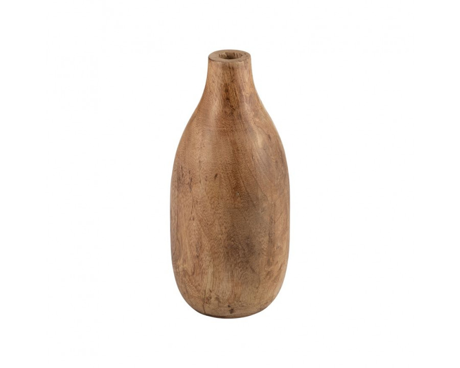 Sagebrook 10" Wood Vase - Brown