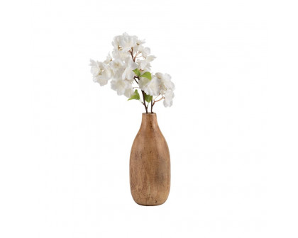 Sagebrook 10" Wood Vase - Brown