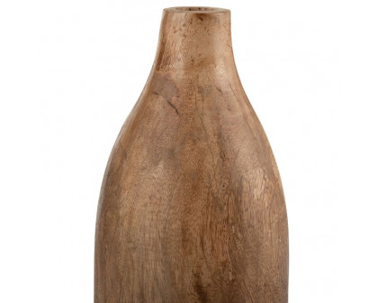 Sagebrook 10" Wood Vase - Brown