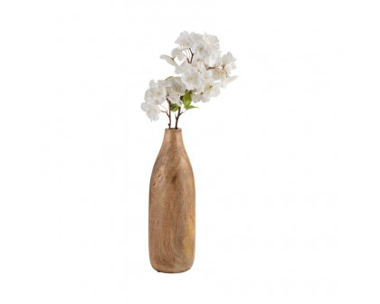 Sagebrook 14" Wood Vase - Brown