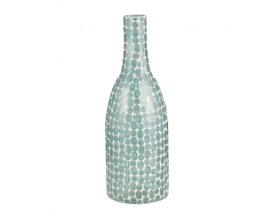 Sagebrook 15" Glass Mosaic Vase - Blue