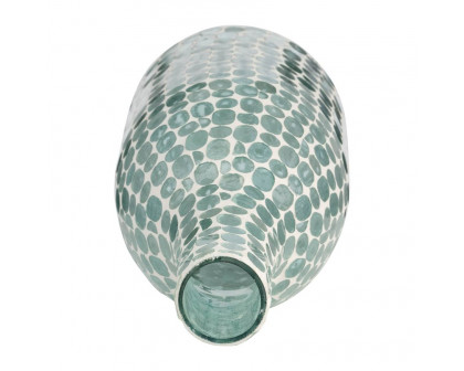 Sagebrook 15" Glass Mosaic Vase - Blue