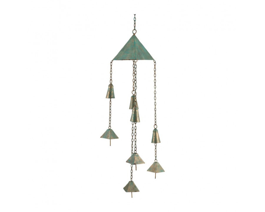 Sagebrook - 27" Metal Bells Chime in Green