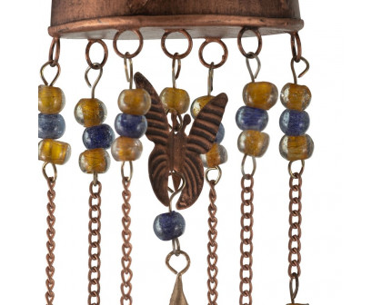 Sagebrook - 38" Metal Birdhouse Chime in Gold