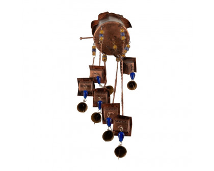 Sagebrook - 38" Metal Birdhouse Chime in Gold