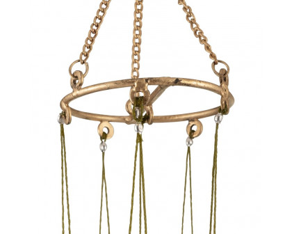 Sagebrook - 43" Metal 5-Pipes Windchime in Antique Gold