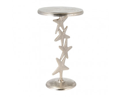 Sagebrook 14"/25" Metal Starfish Side Table - Silver