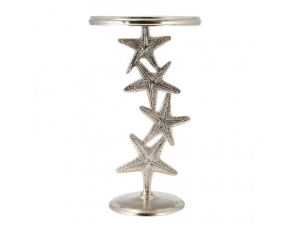 Sagebrook 14"/25" Metal Starfish Side Table - Silver