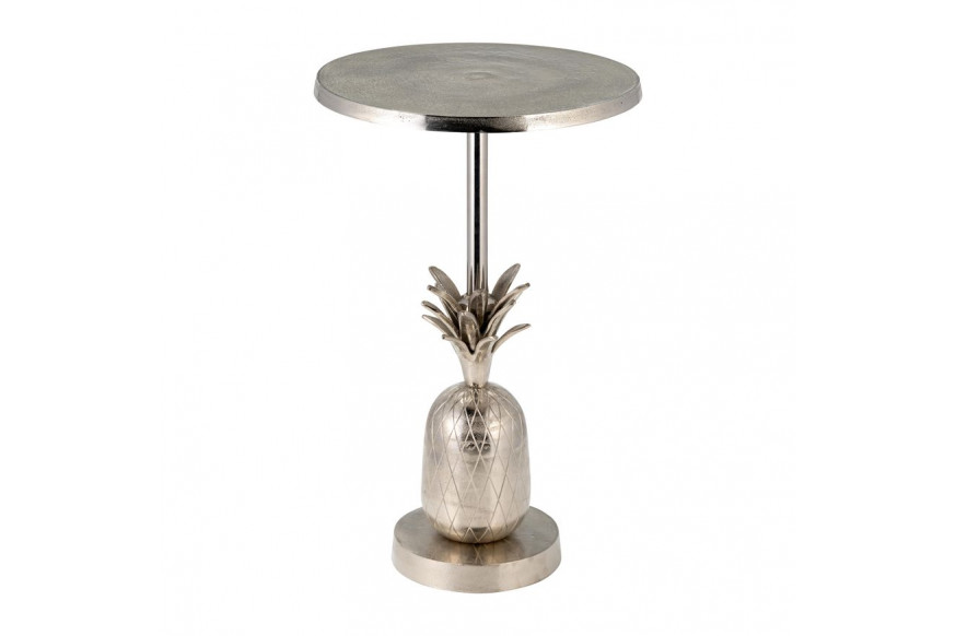 Sagebrook™ 15"/24" Metal Silver Pineapple Side Table - Silver