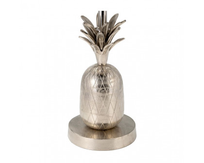 Sagebrook™ 15"/24" Metal Silver Pineapple Side Table - Silver