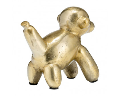 Sagebrook - 5" Metal Balloon Monkey in Gold