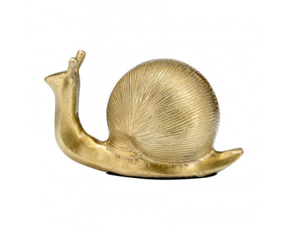 Sagebrook - 7" Metal Decor Snail in Gold