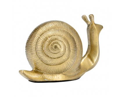 Sagebrook - 7" Metal Decor Snail in Gold