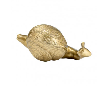 Sagebrook - 7" Metal Decor Snail in Gold