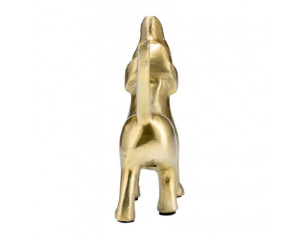 Sagebrook - 8" Metal Decor Howling Dog in Gold