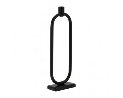 Sagebrook - 13" Metal Oval Taper Candle Holder in Black